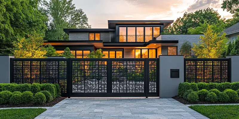 Moderne Zäune aus Polen